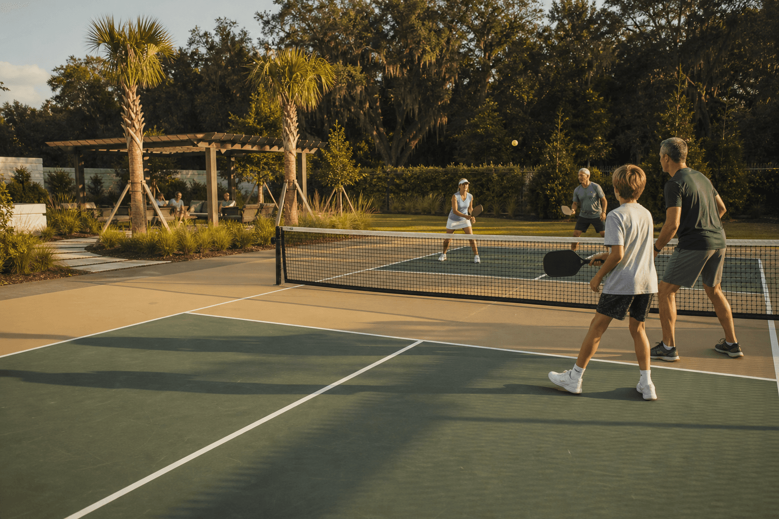 Conceptual image of resort sports courts and recreational lawns in Central Florida